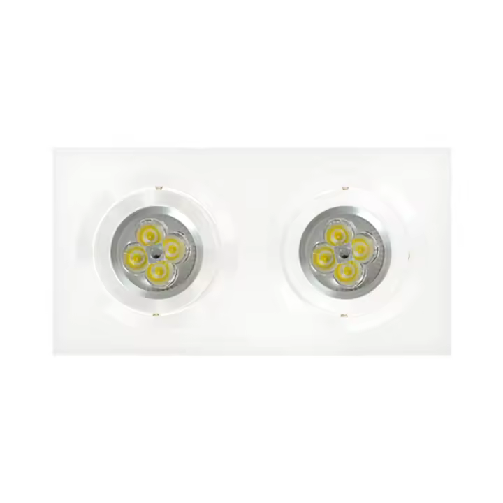 LÚZETE - Ojo de Buey Rectangular Aluminio Cepillado | Focos Empotrables LED ALM- ZIMA - 1