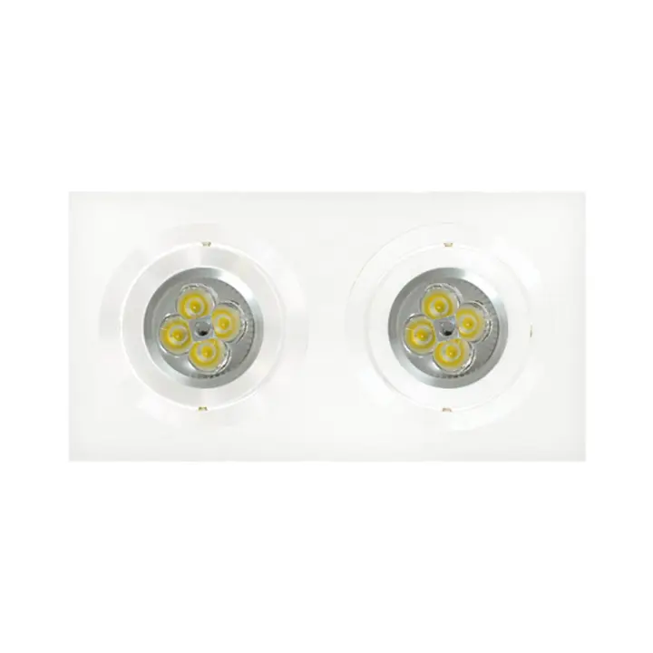 LÚZETE - Ojo de Buey Rectangular Aluminio Cepillado | Focos Empotrables LED ALM- ZIMA - 1