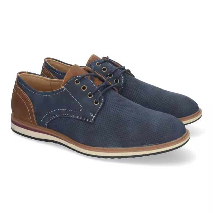 Zapatos planos cómodos para hombre color azul TF8851 - 1
