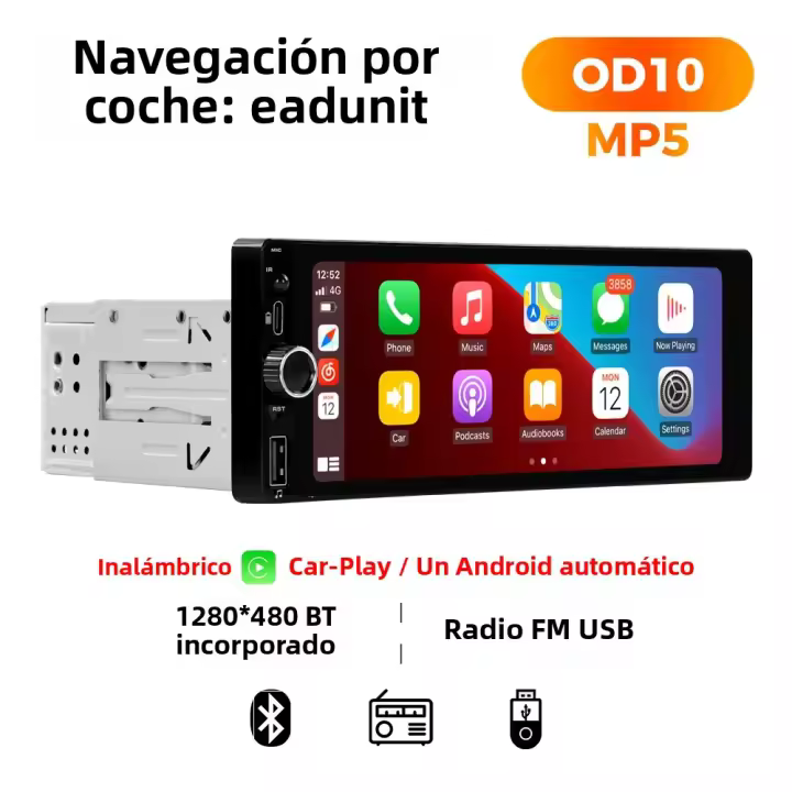 MEKEDE Radio De Coche Universal 6.86 Pulgadas 2+64G 1Din Carplay Android Auto Multimedia Video Player MP5 SWC BT USB FM Autoradio - 1