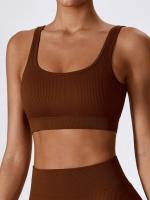 Sudadera De Yoga Fitness Sin Costuras Tejida Con Sujetador Y Ropa Interior Para Deportes Material De Nylon Y Elástico Secado Rápido Para Mujer - details 1
