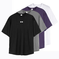 Camiseta De Correr Para Hombre Verano Deberax Suelta Con Hombros Caídos Manga Corta Malla Fitness Ropa De Gimnasio O-Neck - details 1