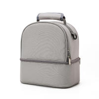 Bolso De Mano Para Mamá Grande Capacidad Doble Capa Aislada Color Sólido Estilo De Viaje Y Picnic Bolsa De Alimentos Portátil Para Bebé - details 13
