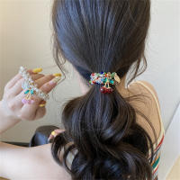 Diadema Elástica De Cuentas De Cristal Colorido Con Borlas Para El Cabello Accesorio De Moda Para Mujer Uso Dual Como Pulsera Y Diadema Decorativa Para Fiestas - details 4