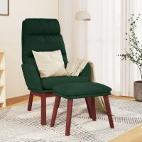 vidaXL Sillón de relax con reposapiés tela en color Negro/Azul/Gris oscuro y más - details 3