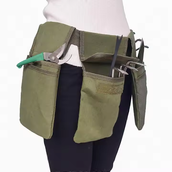 Garden Tool Belt Gardening Utility Belt compatible with Home Improvement and Housekeeping Waist Canvas Organizer Bag - 1