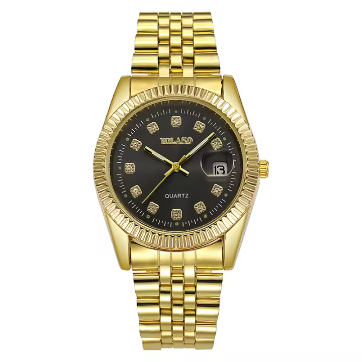 Reloj De Cuarzo Para Hombre De Marca Premium Calidad Superior Relojes De Pulsera De Acero Completo Moda Y Casual Sin Resistencia Al Agua - 1