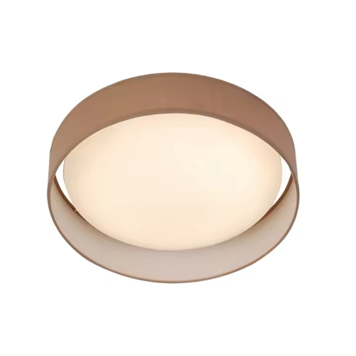 Luz de techo Contemporánea Gianna Steel Tela Blanca Marron Led 25W 3000K - 1