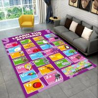 Alfombra Infantil ABC Dibujos Animados Para Decoración De Dormitorio Sala De Estar Pasillo No Eslipiente Para Hotel Sofa Mesa De Café Alfombras De Área - details 2
