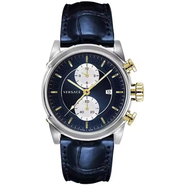 Reloj Versace VEV400219 Acero Inoxidable correa color: Azul Dial Azul Cronógrafo Hombre - 1