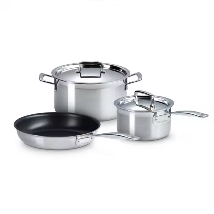 Batería de 3 piezas acero inoxidable Le Creuset - 1