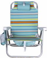 FENGSEN Silla Tumbona de Playa Plegable Estructura de Aluminio con Bolsillo Bolsa Porta Objetos y Correas Mochila y Asa para el Transporte 56x80x62,5cm - details 1