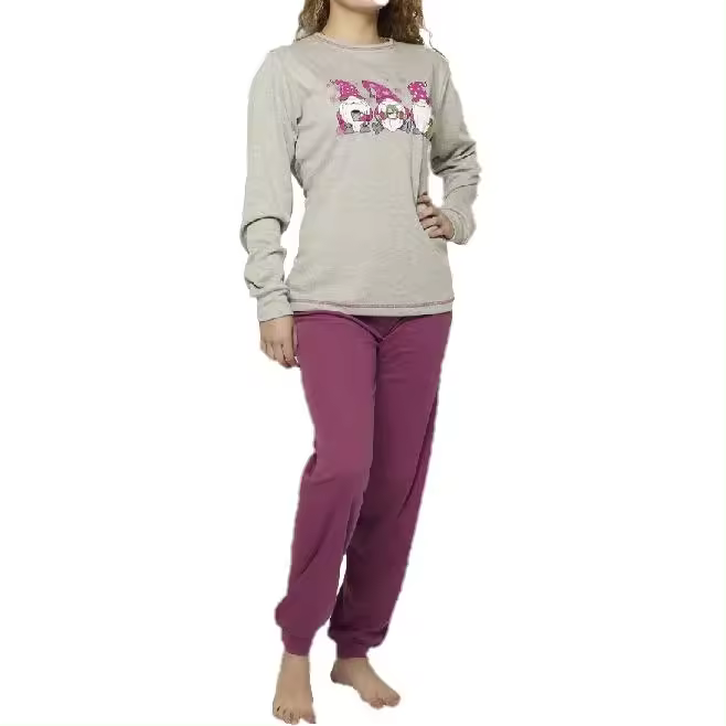 Mj Catana  - Pijama de mujer manga larga afelpado - 1