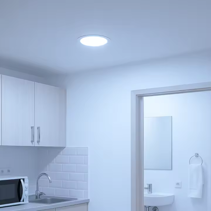 Jandei - Downlight LED Panel Extraplano Redondo para Empotrar en Techo. Iluminación 6W. Luces de Bajo Consumo para Baño, Cocina, Salón, Pasillo, Techo - 1