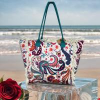 MEJORADA Tote Bag Grande - Bolso de Playa con Flecos, Estilo Bohemio y Colorido, Tamaño 55x35x20cm, Ideal para Playa, Compras y Uso Diario - details 5