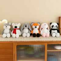 Muñeco De Peluche De Animales Del Bosque 25-35cm Conejo Perro Elefante León Tigre Zorro Mono Juguete Suave Para Niños Regalo De Cumpleaños - details 0