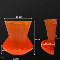 Alfombra De Alimentación Para Cerditos Plástico Montada En La Pared Con Cuatro Compartimentos Dispensador De Alimentos Para Ganado Suministros Agrícolas - details 3