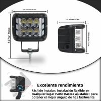 Luz De Trabajo LED 4 Pulgadas Luz Dual Lateral LED Para Camión Camioneta Barco SUV Farol De Niebla Luz De Señal De Carrocería - details 7