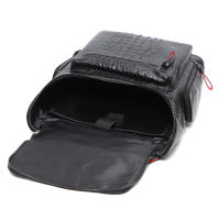 Mochila De Cuero Auténtico Crocodilo Para Laptop De 15.6 Pulgadas Hombres Viaje Impermeable Grande Para Adolescentes Escuela Bolsa De Viaje Preppy Style - details 18