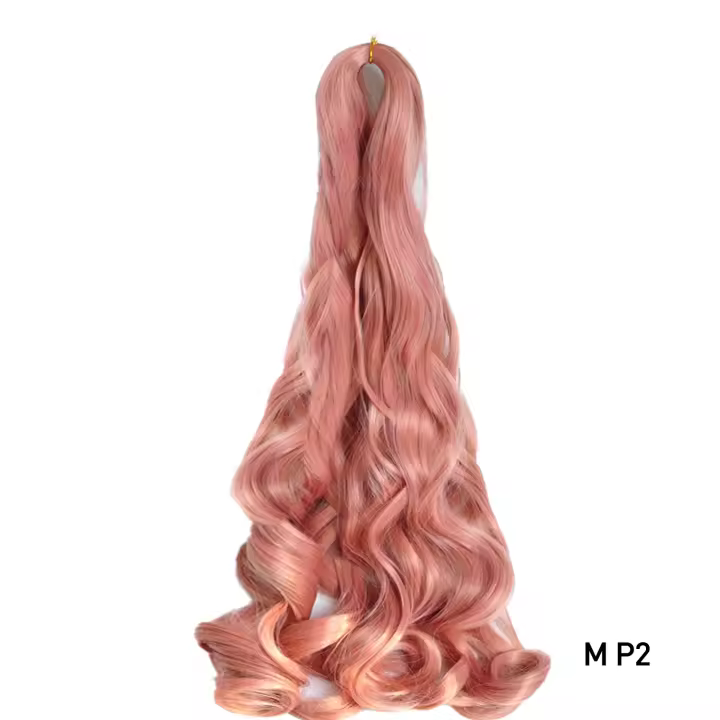 Extensiones De Cabello Sintético En Rizos Espirales Y Ombre Pre Estiradas Para Crear Braids De Textura Suave Alta Temperatura Fibra De Textil Un Solo Paquete - 1