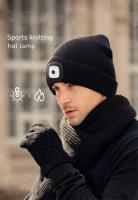 Gorro De Invierno LED Con Luz Recargable Por USB Unisex Gorro Caliente Con Farol De Cabeza Para Noche Capa De Luz De Flashlight Tejido - details 0