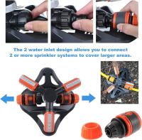 Garden Lawn Sprinkler, 360° Rotating 3-Arm Automatic Lawn Sprinkler Watering Irrigation for Lawn Garden Field - details 2