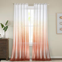 Cortinas de Tul Blanco Gris Tul Opaco Tul Degradado Ojal Tul Elegante Decoración de Ventana Tul Sala de Estar Balcón Dormitorio 2 Piezas (132 cm * 244 cm) - 52 W * 96 L cm - details 3