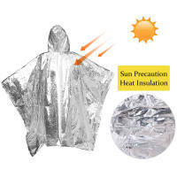 Poncho De Emergencia Impermeable Con Película De Aluminio Cobertor De Aislamiento Térmico Desechable Para Camping Y Sobrevivencia - details 5