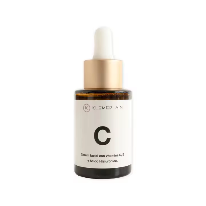 Serum Facial de Vitamina C y E con Ácido Hialurónico. Vegano y 91% ingredientes Naturales. Antimanchas, Anti-acné & Antiarrugas - Valquer Laboratorios- 30 ml - 1