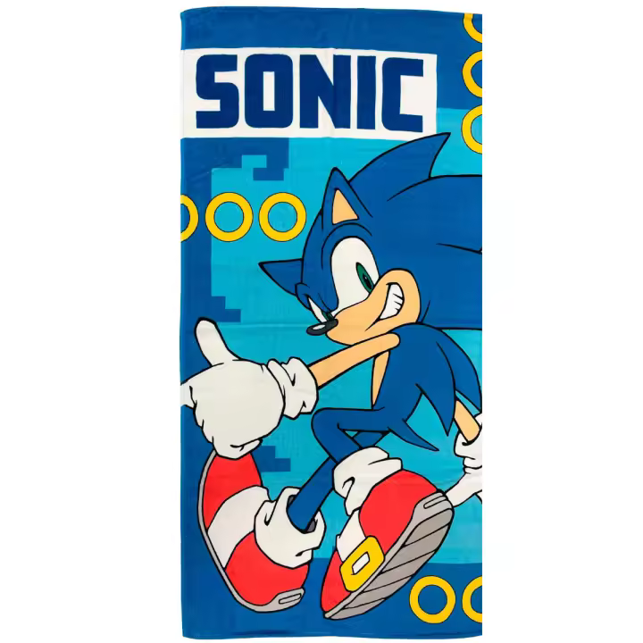 Toalha de praia em algodão Sonic The Hedgehog - 1