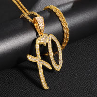 Collar Clásico Hip Hop Con Flor De Hielo Letra Xo Y Zirconia Cubica Para Hombres Y Mujeres Joyería De Calle Rock Para Fiesta Rap - details 4