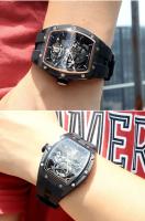 Reloj Mecánico Para Hombre MEGIR Con Carcasa De Acero Inoxidable Y Correa De Silicona Dial Skeleton Resistente Al Agua Deportivo - details 8