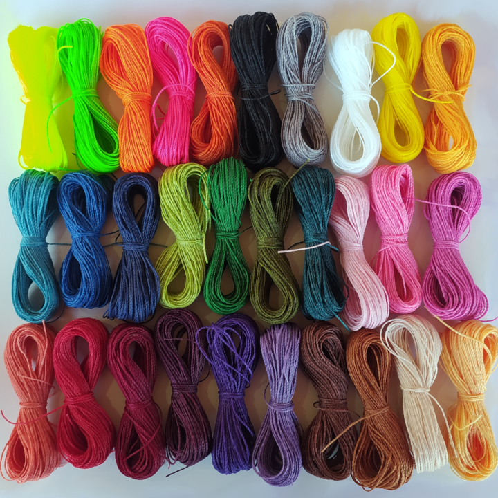 Hilo Encerado Linhasita 1mm - 600 Metros - 30 Colores X20 Metros - Resistente Al Desgaste