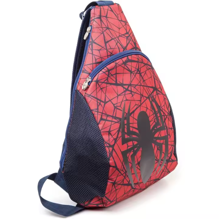 Mochila Spiderman Roja con Asa Bandolera Ajustable y Bolsillo Exterior - 1