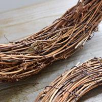 Guirnalda De Rattan Redonda Para Decoración De Navidad 10/15/20/25/30/40cm Adorno Para Puertas Y Ventanas Sepak Takraw Wicker - details 5