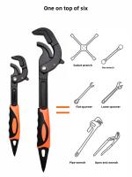 Llave De Desarmado Multifuncional Ajustable De Acero De Carbono Con Fin De Abrazadera Bloqueo Automático Herramienta Manual - details 0
