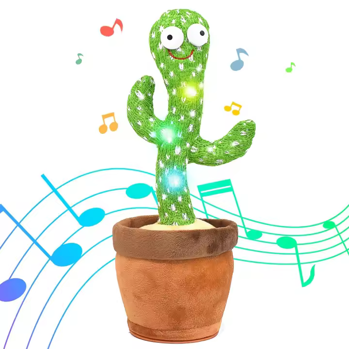 Muñeco De Peluche De Cactus Que Danza Y Habla Juguetes Electrónicos Interactivos Con Luz Y Música Regalo Educativo Para Niños - 1