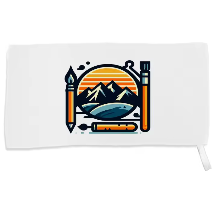 MERCHANDMANIA TOALLA PEQUEÑA ABSORBENTE logo profesional artista pintura arte suave personalizada con cinta elastica - 1