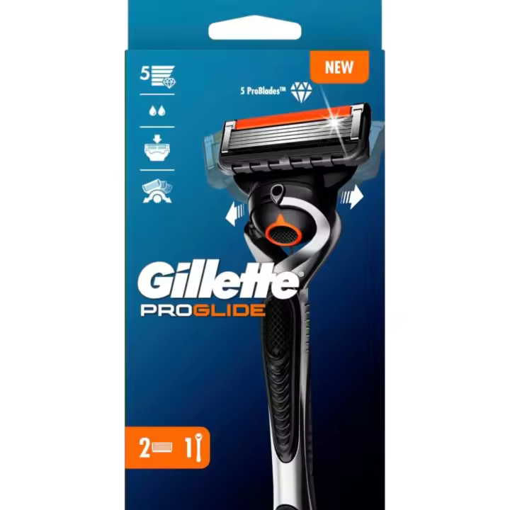 Gillette Proglide Maquinilla de Afeitar para Hombre Mango + 2 repuestos - 1