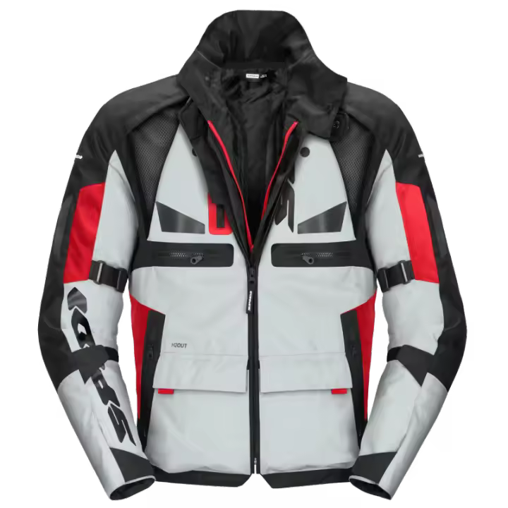 Chaqueta Spidi Crossmaster H2OUT Blanco Negro Rojo - 1