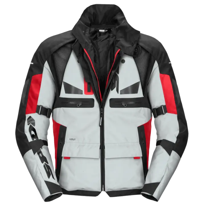 Chaqueta Spidi Crossmaster H2OUT Blanco Negro Rojo - 1
