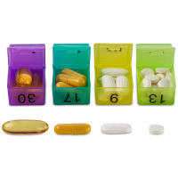 Organizador Diario De Pastillas Grande Para 30 Días 2 Tiempos Almacenamiento De Medicamentos Vitaminas Aceites De Pescado - details 3