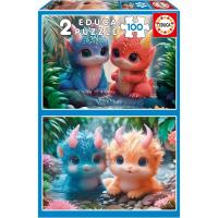 Educa Puzzle 100 x2 Monstruos Adorables Medidas: 40 x 28 cm cada uno  Educa 20224 - details 6