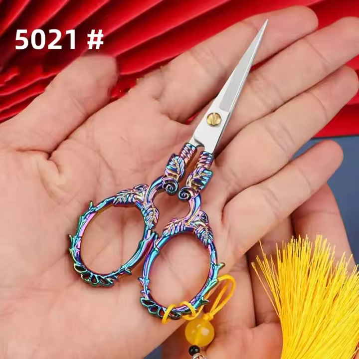 Tijeras De Costura Vintage En Acero Inoxidable Para Bordado Y Telas Herramientas Domésticas Resistentes Y De Corte Preciso - 1