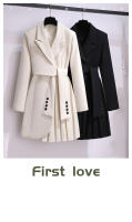 Vestido Traje Nueva 2024 Manga Larga Estilo Coreano En Caqui Blanco O Negro Con Cinturón Plisado Adecuado Para Invierno Ropa Caliente Para Mujer - details 1