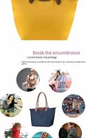 Bolso plegable de nylon con asa superior para mujer，estilo clásico，tamaño 42*27*19CM - details 4