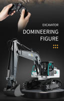 Huina 1:24 Excavadora RC Alloy Dumper Control Remoto 9CH Tractor Camión Crawler Regalo Para Niños Metal Y Plástico - details 1