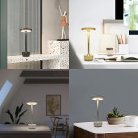 Lámpara De Escritorio LED Recargable Retro Con Toque USB Iluminación Ajustable Para Restaurante Bar Atmosfera Portátil - details 4