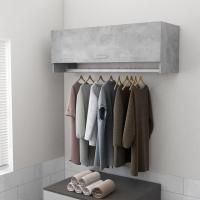 vidaXL Armario de madera contrachapada 100x32,5x35 cm en color Blanco brillante/Marrón roble/Madera antigua y más | almacenamiento funcional diseño moderno para baño dormitorio sala - details 3
