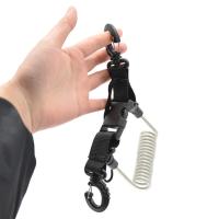 Cuerda Antipérdida De Cámara Para Natación TPU Correa Deportiva Duradera Con Resorte Espiral Y Gancho Giratorio Accesorios Portátiles Para Deportes Submarinos - details 2